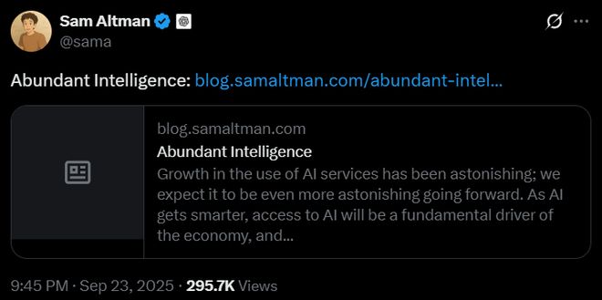 奧特曼剛剛發文,10GW核爆級算力!每周一座核電站,五座新城官宣